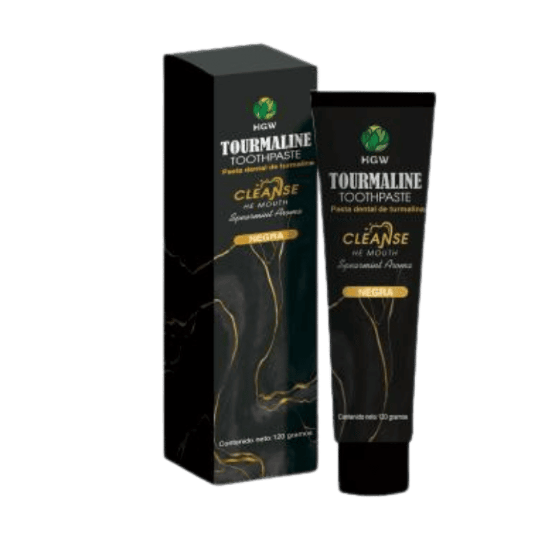 Crema dental de turmalina negra HGW 100g - Blanqueamiento y frescura Tubo de crema dental de turmalina negra HGW 100 gramos, protección contra caries y aliento fresco