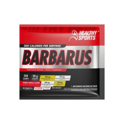 PROTEÍNA EN POLVO BARBARUS 75G - SABOR VAINILLA en Colombia - Vista frontal