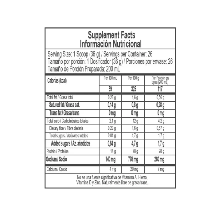 PROTEÍNA HIDROLIZADA DE VAINILLA - COMPLEMENTO NUTRICIONAL PARA EL BIENESTAR en Colombia - Vista lateral