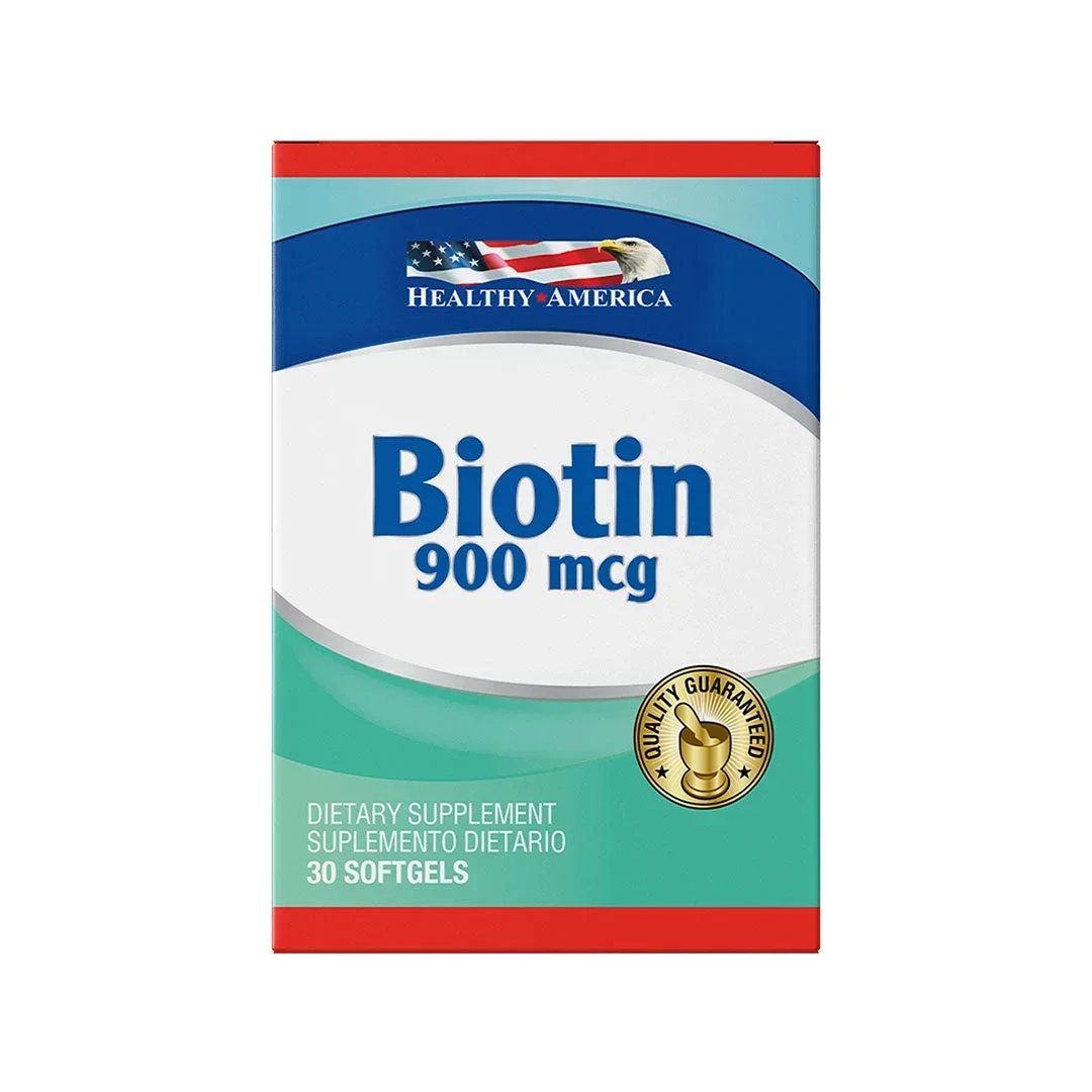 BIOTINA 900MCG - SUPLEMENTO PARA EL BIENESTAR CAPILAR - 30 SOFTGELS BIOTINA 900MCG - SUPLEMENTO PARA EL BIENESTAR CAPILAR - 30 SOFTGELS en Colombia - Vista frontal