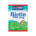 BIOTINA 900 MCG - 90 CÁPSULAS BLANDAS PARA EL BIENESTAR CAPILAR en Colombia - Vista frontal