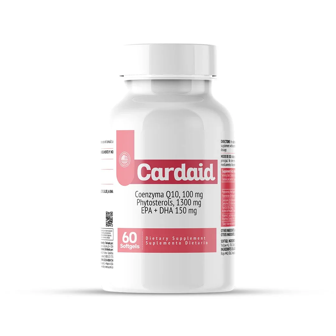 CARDAID - SUPLEMENTO DE OMEGA 3 Y COENZIMA Q10 - 60 SOFTGELS CARDAID - SUPLEMENTO DE OMEGA 3 Y COENZIMA Q10 - 60 SOFTGELS en Colombia - Vista frontal
