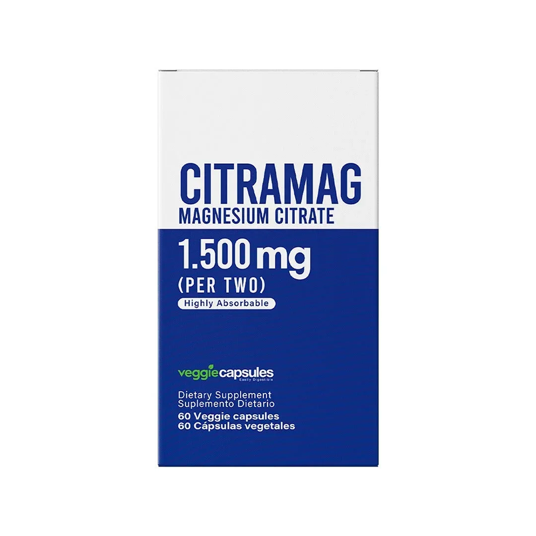 CÁPSULAS DE CITRATO DE MAGNESIO 1500MG CÁPSULAS DE CITRATO DE MAGNESIO 1500MG en Colombia - Vista frontal