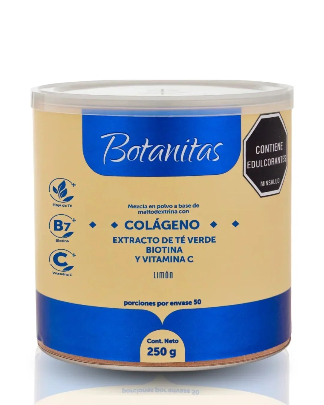 COLÁGENO CON EXTRACTO DE TÉ VERDE, BIOTINA Y VITAMINA C 210G COLÁGENO CON EXTRACTO DE TÉ VERDE, BIOTINA Y VITAMINA C 210G en Colombia - Vista frontal