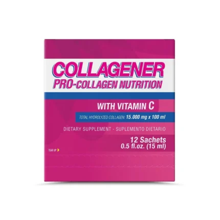 COLLÁGENO HIDROLIZADO CON VITAMINA C - SUPLEMENTO NUTRICIONAL 15.000MG - 12 SACHETS en Colombia - Vista frontal