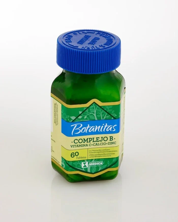 COMPLEJO B + VITAMINA C + CALCIO + ZINC en Colombia - Vista posterior