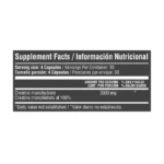 CREATINA MONOHIDRATADA 120 CÁPSULAS - SUPLEMENTO NUTRICIONAL PARA EL DEPORTE en Colombia - Vista lateral