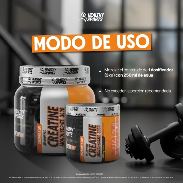 CREATINA MONOHIDRATADA MICRONIZADA 300G en Colombia - Etiqueta de ingredientes