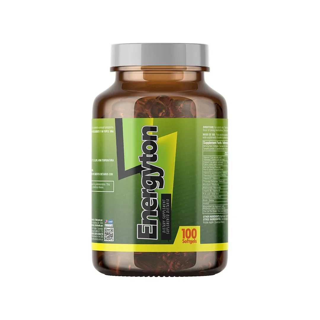 ENERGYTON - SUPLEMENTO ENERGÉTICO NATURAL EN SOFTGELS ENERGYTON - SUPLEMENTO ENERGÉTICO NATURAL EN SOFTGELS en Colombia - Vista frontal