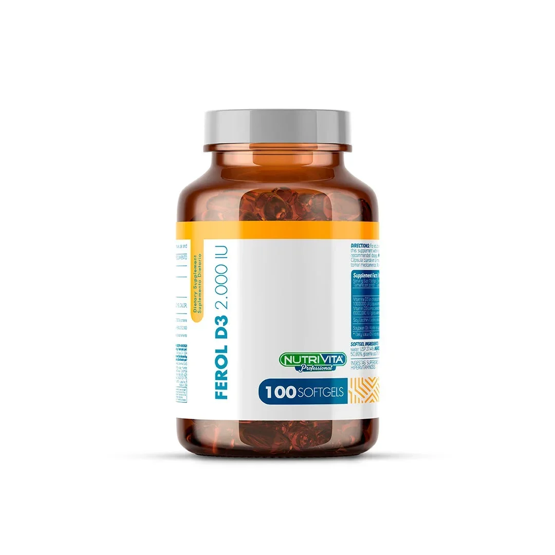 FEROL D3 2.000 IU - SUPLEMENTO DE VITAMINA D3 - 100 SOFTGELS FEROL D3 2.000 IU - SUPLEMENTO DE VITAMINA D3 - 100 SOFTGELS en Colombia - Vista frontal