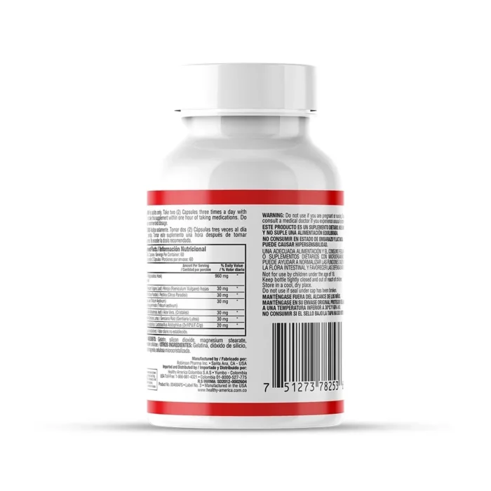 CÁPSULAS DE FIBAXIL PARA LA SALUD DIGESTIVA en Colombia - Vista lateral