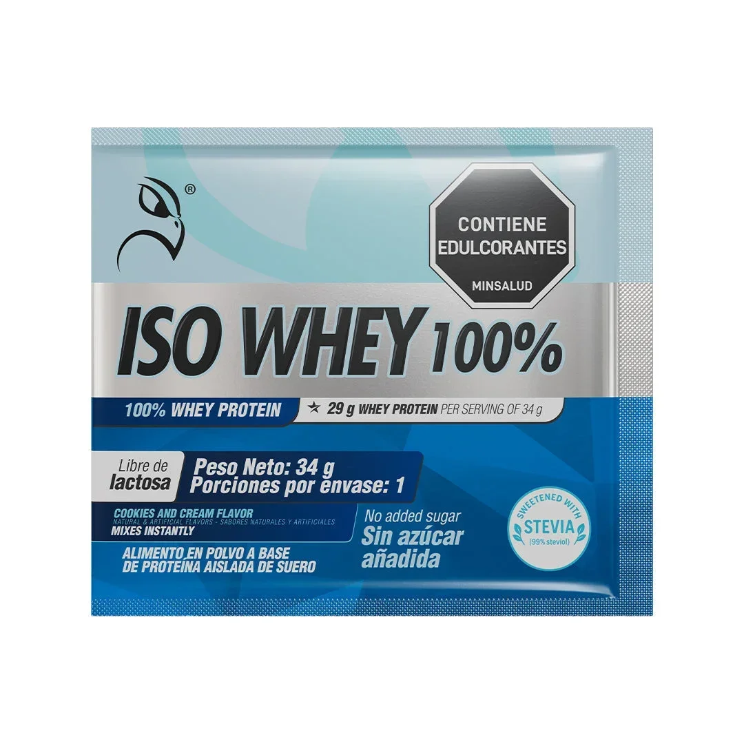 ISO WHEY 100% - PROTEÍNA AISLADA DE SUERO SABOR COOKIES AND CREAM - 12 SACHETS ISO WHEY 100% - PROTEÍNA AISLADA DE SUERO SABOR COOKIES AND CREAM - 12 SACHETS en Colombia - Vista frontal