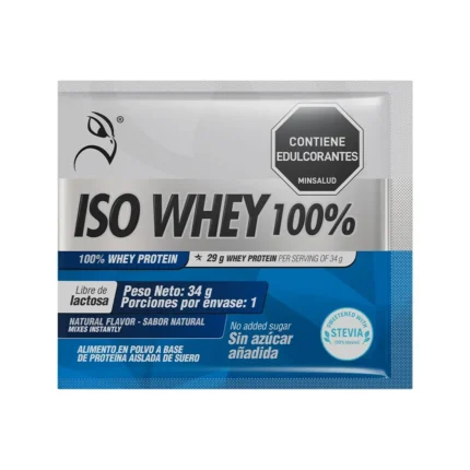 PROTEÍNA ISO WHEY 100% - 12 SACHETS DE 34G - SIN SABOR en Colombia - Vista frontal