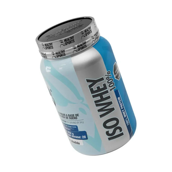 ISO WHEY 100% - PROTEÍNA AISLADA DE SUERO SABOR GALLETA Y CREMA - 952 G en Colombia - Vista posterior