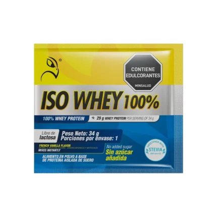 ISO WHEY 100% - PROTEÍNA AISLADA DE SUERO SABOR VAINILLA en Colombia - Vista frontal