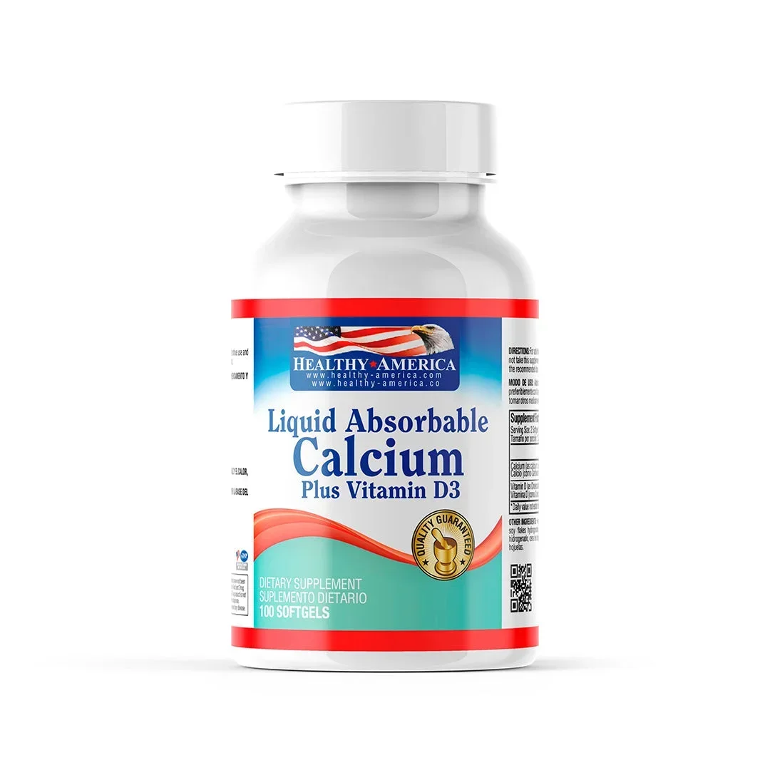 CALCIO LÍQUIDO ABSORBIBLE 1200MG CON VITAMINA D3 - 100 CÁPSULAS BLANDAS CALCIO LÍQUIDO ABSORBIBLE 1200MG CON VITAMINA D3 - 100 CÁPSULAS BLANDAS en Colombia - Vista frontal