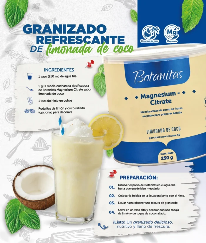 CITRATO DE MAGNESIO POLVO 250 G en Colombia - Tabla nutricional