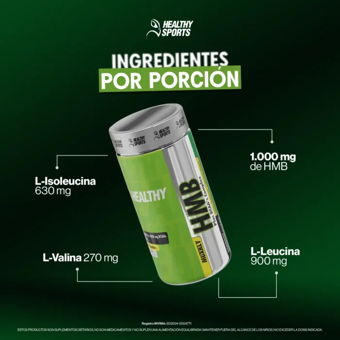 MUXKLY HMB PLUS BCAA'S COMPLEX - AMINOÁCIDOS ESENCIALES EN CÁPSULAS en Colombia - Vista posterior