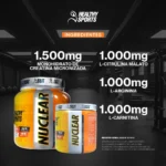 PRE ENTRENAMIENTO NUCLEAR - POLVO DE FRUTAS, 180G en Colombia - Vista posterior