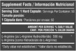 CÁPSULAS DE L-ARGININA HCL 500MG - SUPLEMENTO NUTRICIONAL PARA EL BIENESTAR en Colombia - Vista lateral