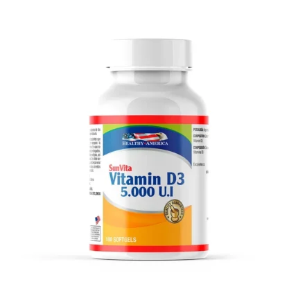 VITAMINA D3 5,000 IU - 100 CÁPSULAS BLANDAS en Colombia - Vista frontal