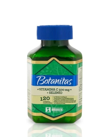 VITAMINA C 500 MG + SELENIO 120 TABLETAS MASTICABLES en Colombia - Vista frontal